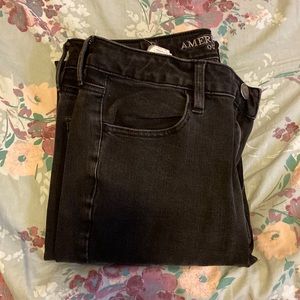 AE Rinsed Black Jeggings/Jeans